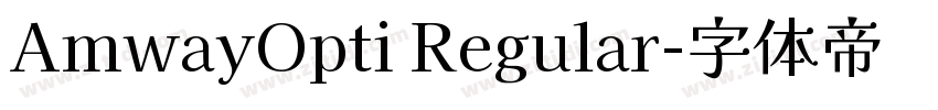 AmwayOpti Regular字体转换